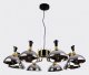 Подвесной светильник Ambrella light Traditional 5 TR9084/8 BK/GD/SM черный/золото/дымчатый E27/8 max 40W D920*750. 