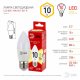 Лампа светодиодная ЭРА E14 10W 2700K матовая LED B35-10W-827-E27 R Б0052377. 