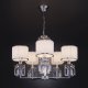 Подвесная люстра Eurosvet Zaffiro 10099/5 хром/прозрачный хрусталь Strotskis (новый абажур). 