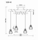 Подвесной светильник Globo Mina 15326-4D. 