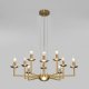Подвесная люстра Eurosvet Cariso 60150/10 латунь. 