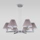 Подвесная люстра Eurosvet Peony 60136/6 хром/серый. 