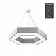 Подвесной светодиодный светильник Geometria ЭРА Hexagon SPO-124-W-40K-051 51Вт 4000К белый Б0050556. 