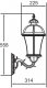 Настенный фонарь уличный Oasis_Light ROMA L 95201L/15 Bl. 