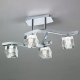 Потолочная люстра Mantra Cuadrax Chrome Optical Glass 0967. 