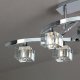 Потолочная люстра Mantra Cuadrax Chrome Optical Glass 0960. 