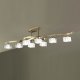 Потолочная люстра Mantra Cuadrax Antique Brass Optical Glass 1101. 
