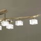 Потолочная люстра Mantra Cuadrax Antique Brass Optical Glass 1101. 