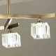 Потолочный светильник Mantra Cuadrax Antique Brass Optical Glass 1107. 
