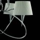 Подвесная люстра Mantra Mara Chrome White Shade 1654. 