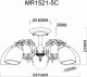 Потолочная люстра MyFar Biene MR1521-5C. 