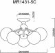 Потолочная люстра MyFar Kate MR1431-5C. 