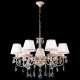 Подвесная люстра Eurosvet 3637/7 белый с золотом/прозрачный хрусталь Strotskis. 