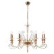Подвесная люстра Crystal Lux Catarina SP8 V2 Gold/Transparent-Cognac. 