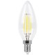 Лампа светодиодная филаментная Feron E14 11W 6400K прозрачная LB-713 38231. 