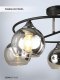 Потолочная люстра Seven Fires Rumo WD3527/5C-BK-CR-CL. 
