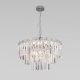 Подвесная люстра Eurosvet Elegante 10130/8 хром/прозрачный хрусталь Strotskis. 