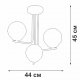 Люстра на штанге Vitaluce V49420 V49420-8/3PL. 