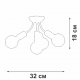 Потолочная люстра Vitaluce V3927-1/4PL. 