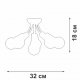 Потолочная люстра Vitaluce V3927-1/6PL. 