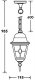 Уличный светильник подвесной Oasis Light QUADRO M lead GLASS 79905MlgY Bl. 