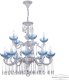 Подвесная люстра Bohemia Ivele Crystal AL7801 AL78101/10+5/250/2D A WMN P Aquamarine/M-1H. 