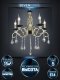 Подвесная люстра Seven Fires Elek WD3596/5H-GD-BK-CL. 