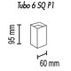 Накладной светильник TopDecor Tubo6 SQ Tubo6 SQ P1 27. 