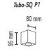 Накладной светильник TopDecor Tubo8 SQ Tubo8 SQ P1 25. 