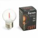 Лампа светодиодная Feron E27 2W красный прозрачная LB-383 48933. 