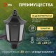 Настенный фонарь ЭРА уличный НБУ 06-60-003 У1 черный прозр.. 