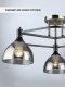 Потолочная люстра Wedo Light Giordzhi WD3620/3C-AB-BK-SMK. 