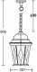 Уличный светильник подвесной Oasis Light ASTORIA 2M 91405M Gw ромб. 