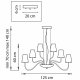Подвесная люстра Lightstar Diafano 758212. 