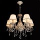 Подвесная люстра Eurosvet 10054/5 белый с золотом/прозрачный хрусталь Strotskis. 
