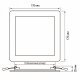 Встраиваемый светильник Jazzway  PPL-S 12W 6500K IP40 WH. 