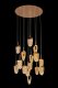 Подвесная люстра Cascade LE7717/10+5+1 Gold. 
