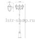 Садово-парковый светильник Arte Lamp Pegasus A3151PA-3BN. 