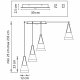 Подвесная люстра Lightstar Cone 757069. 
