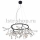 Подвесная светодиодная люстра Crystal Lux Evita SP45 D BLack/Transparent. 