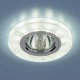 Встраиваемый светильник с двойной подсветкой Elektrostandard 8371 MR16 белый/серебро 4690389060618. 