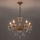 Подвесная люстра Eurosvet 3281/5 античная бронза/прозрачный хрусталь Strotskis. 