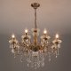 Подвесная люстра Eurosvet 3281/8 античная бронза/прозрачный хрусталь Strotskis. 