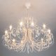 Подвесная люстра Eurosvet 3305/12 белый с золотом/прозрачный хрусталь Strotskis. 