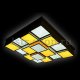 Потолочный светодиодный светильник Ambrella light Orbital Crystal Sand FS1550 WH/SD 192W D715*715. 